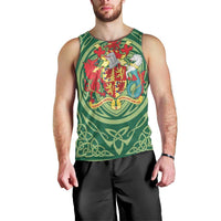 Personalized Carmarthenshire Wales Men Tank Top Map and Emblem Celtic Style - Wonder Print Shop