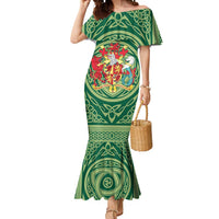 Personalized Carmarthenshire Wales Mermaid Dress Map and Emblem Celtic Style - Wonder Print Shop