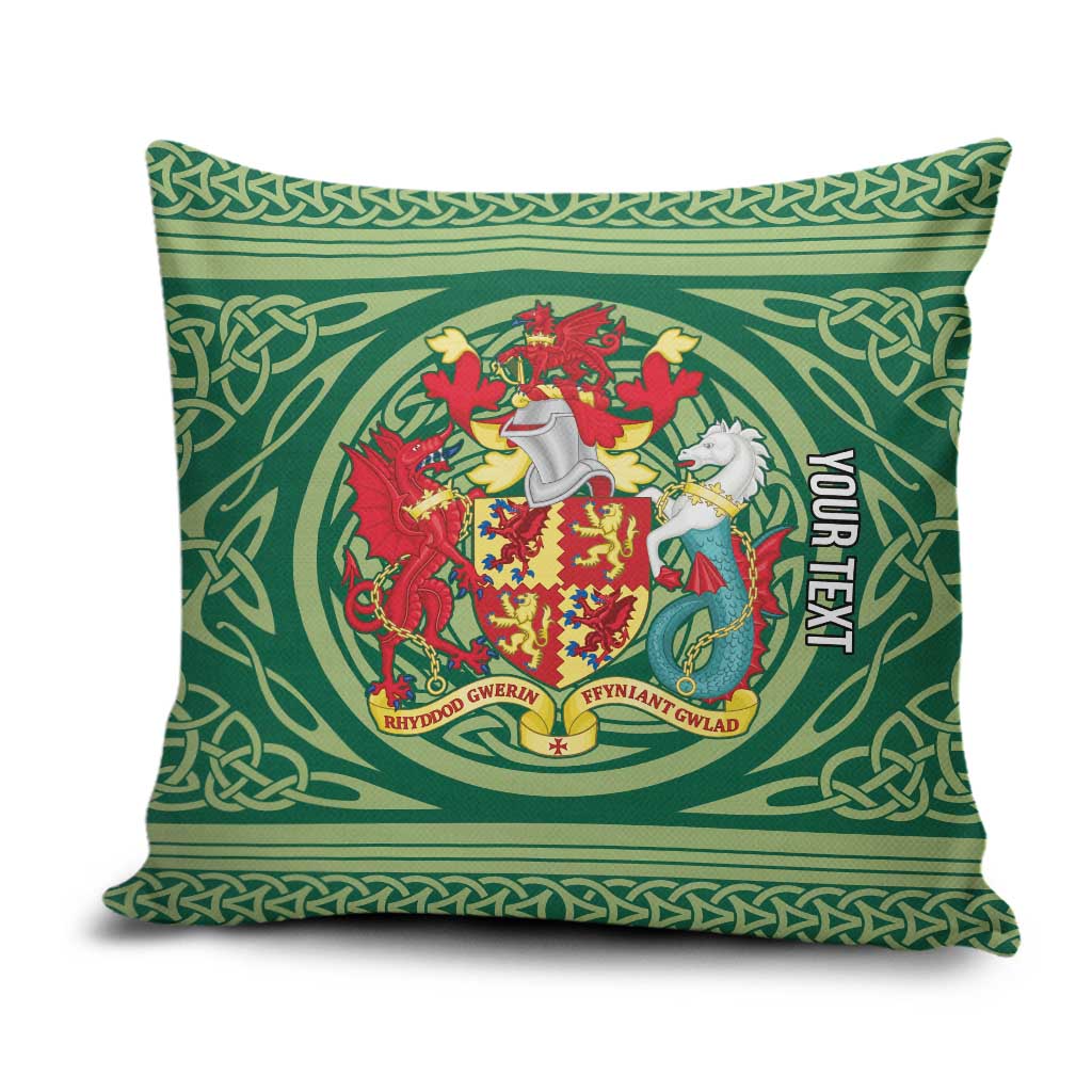 Personalized Carmarthenshire Wales Pillow Cover Map and Emblem Celtic Style - Wonder Print Shop