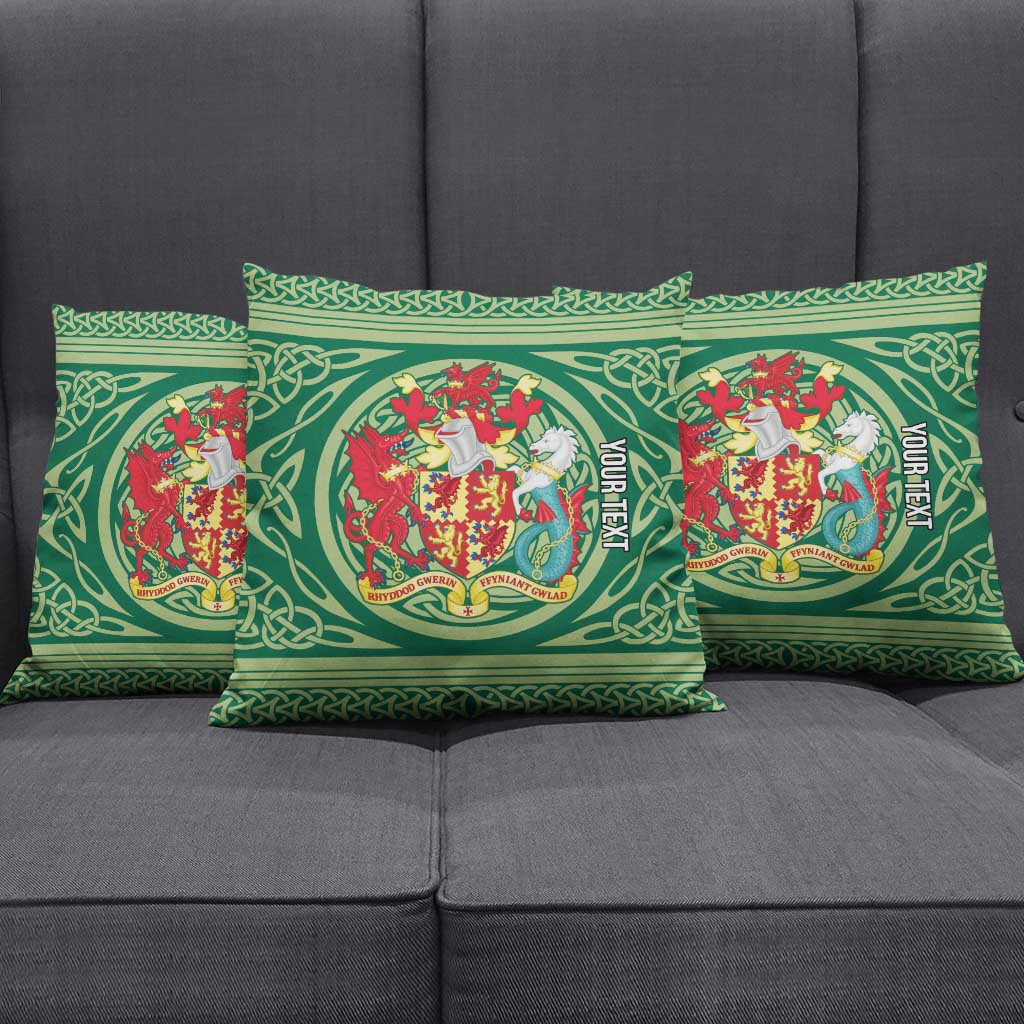 Personalized Carmarthenshire Wales Pillow Cover Map and Emblem Celtic Style - Wonder Print Shop