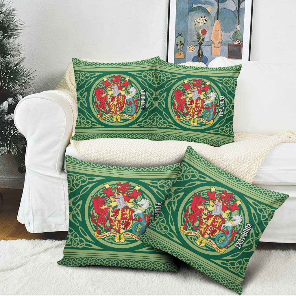Personalized Carmarthenshire Wales Pillow Cover Map and Emblem Celtic Style - Wonder Print Shop