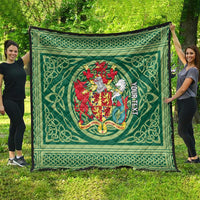 Personalized Carmarthenshire Wales Quilt Map and Emblem Celtic Style - Wonder Print Shop
