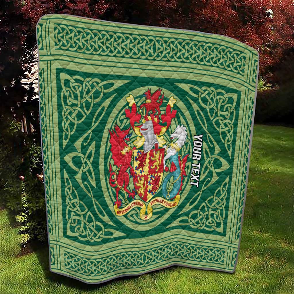 Personalized Carmarthenshire Wales Quilt Map and Emblem Celtic Style - Wonder Print Shop