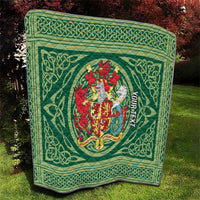 Personalized Carmarthenshire Wales Quilt Map and Emblem Celtic Style - Wonder Print Shop