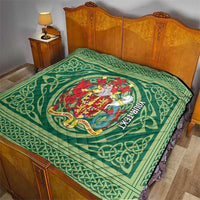 Personalized Carmarthenshire Wales Quilt Map and Emblem Celtic Style - Wonder Print Shop
