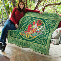 Personalized Carmarthenshire Wales Quilt Map and Emblem Celtic Style - Wonder Print Shop