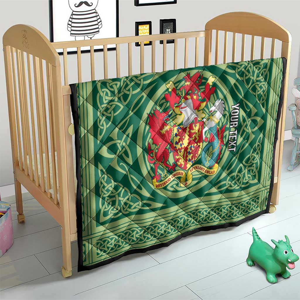 Personalized Carmarthenshire Wales Quilt Map and Emblem Celtic Style - Wonder Print Shop