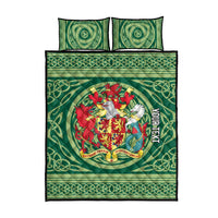 Personalized Carmarthenshire Wales Quilt Bed Set Map and Emblem Celtic Style - Wonder Print Shop
