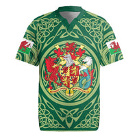 Personalized Carmarthenshire Wales Rugby Jersey Map and Emblem Celtic Style - Wonder Print Shop