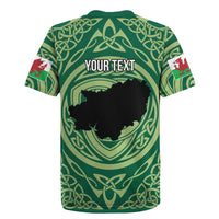 Personalized Carmarthenshire Wales Rugby Jersey Map and Emblem Celtic Style - Wonder Print Shop