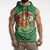 Personalized Carmarthenshire Wales Sleeveless Zip Hoodie Map and Emblem Celtic Style - Wonder Print Shop