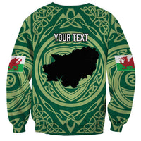 Personalized Carmarthenshire Wales Sweatshirt Map and Emblem Celtic Style - Wonder Print Shop