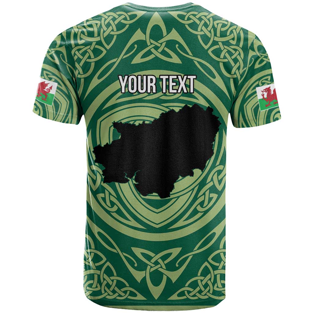 Personalized Carmarthenshire Wales T Shirt Map and Emblem Celtic Style - Wonder Print Shop