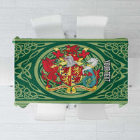 Personalized Carmarthenshire Wales Tablecloth Map and Emblem Celtic Style - Wonder Print Shop