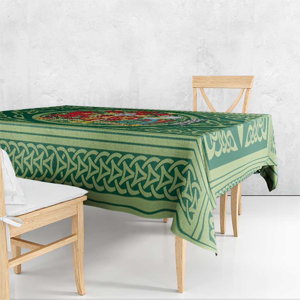 Personalized Carmarthenshire Wales Tablecloth Map and Emblem Celtic Style - Wonder Print Shop