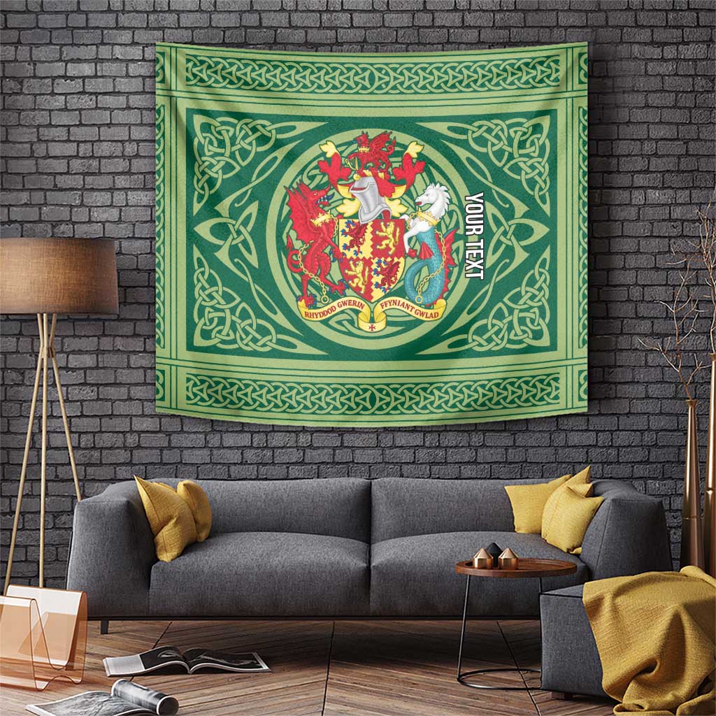 Personalized Carmarthenshire Wales Tapestry Map and Emblem Celtic Style - Wonder Print Shop