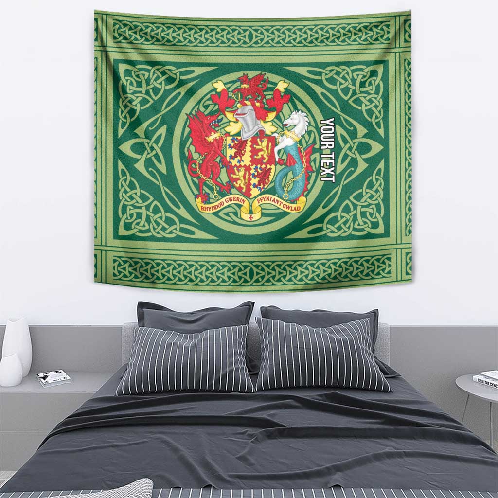 Personalized Carmarthenshire Wales Tapestry Map and Emblem Celtic Style - Wonder Print Shop