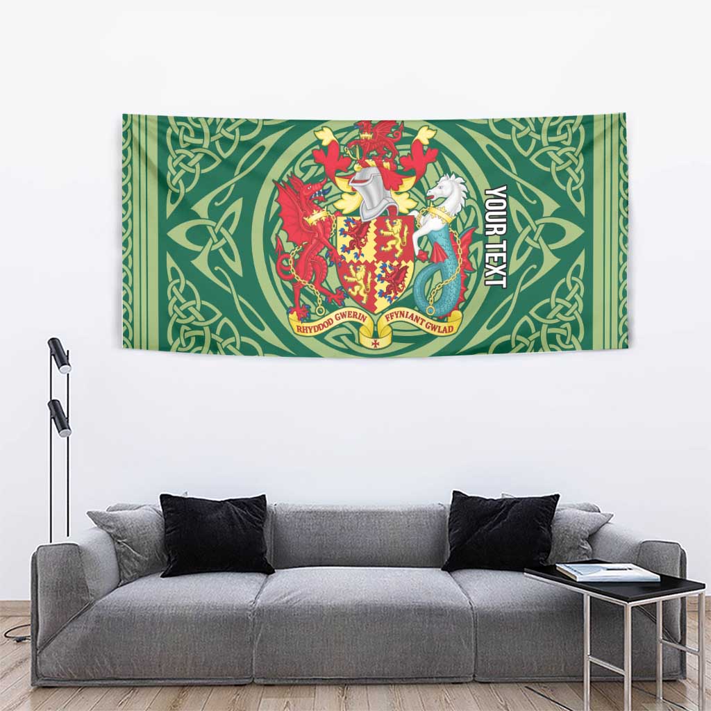 Personalized Carmarthenshire Wales Tapestry Map and Emblem Celtic Style - Wonder Print Shop