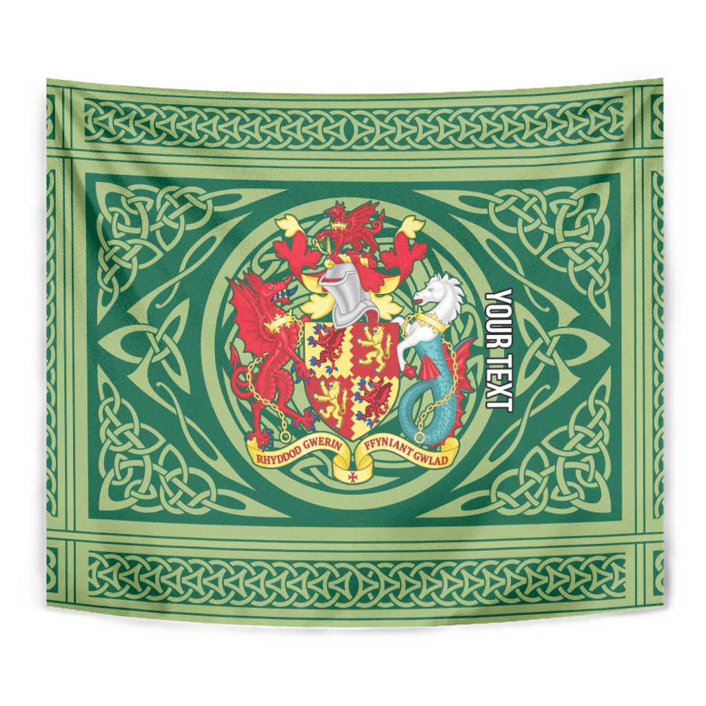 Personalized Carmarthenshire Wales Tapestry Map and Emblem Celtic Style - Wonder Print Shop