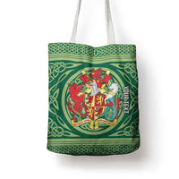 Personalized Carmarthenshire Wales Tote Bag Map and Emblem Celtic Style - Wonder Print Shop