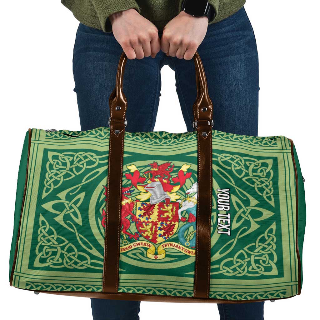 Personalized Carmarthenshire Wales Travel Bag Map and Emblem Celtic Style - Wonder Print Shop