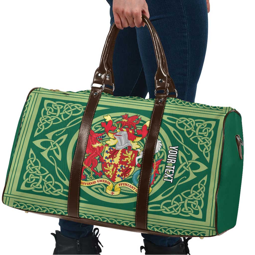 Personalized Carmarthenshire Wales Travel Bag Map and Emblem Celtic Style - Wonder Print Shop