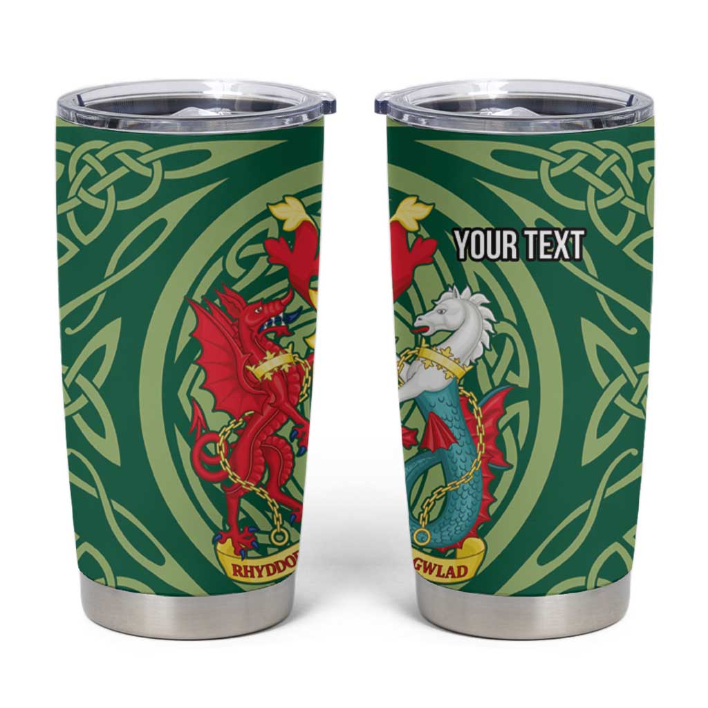 Personalized Carmarthenshire Wales Tumbler Cup Map and Emblem Celtic Style - Wonder Print Shop