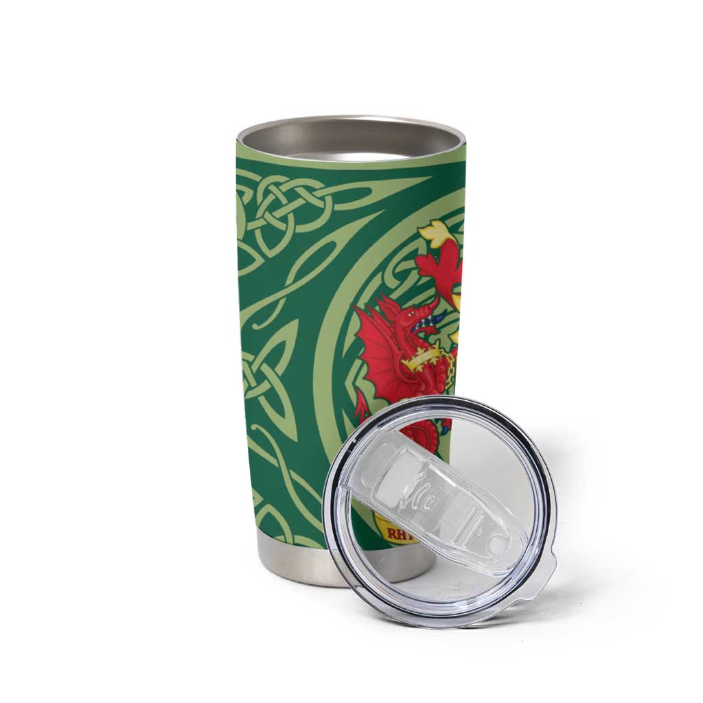 Personalized Carmarthenshire Wales Tumbler Cup Map and Emblem Celtic Style - Wonder Print Shop