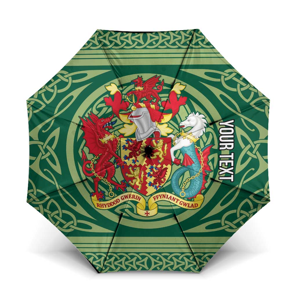 Personalized Carmarthenshire Wales Umbrella Map and Emblem Celtic Style - Wonder Print Shop