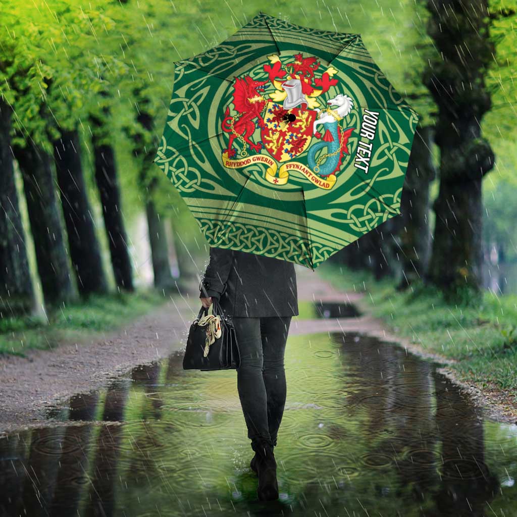 Personalized Carmarthenshire Wales Umbrella Map and Emblem Celtic Style - Wonder Print Shop