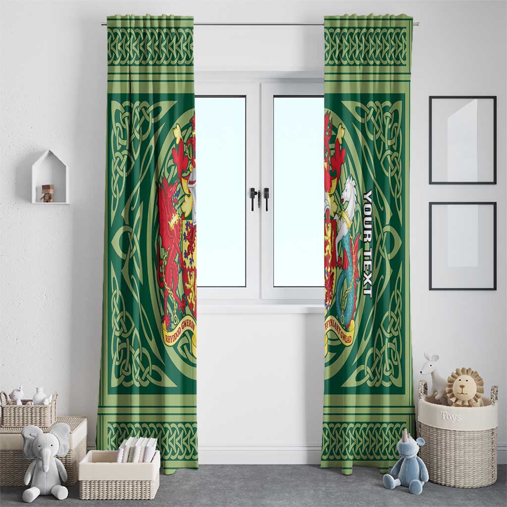 Personalized Carmarthenshire Wales Window Curtain Map and Emblem Celtic Style - Wonder Print Shop