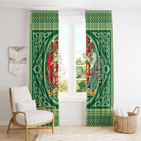 Personalized Carmarthenshire Wales Window Curtain Map and Emblem Celtic Style - Wonder Print Shop