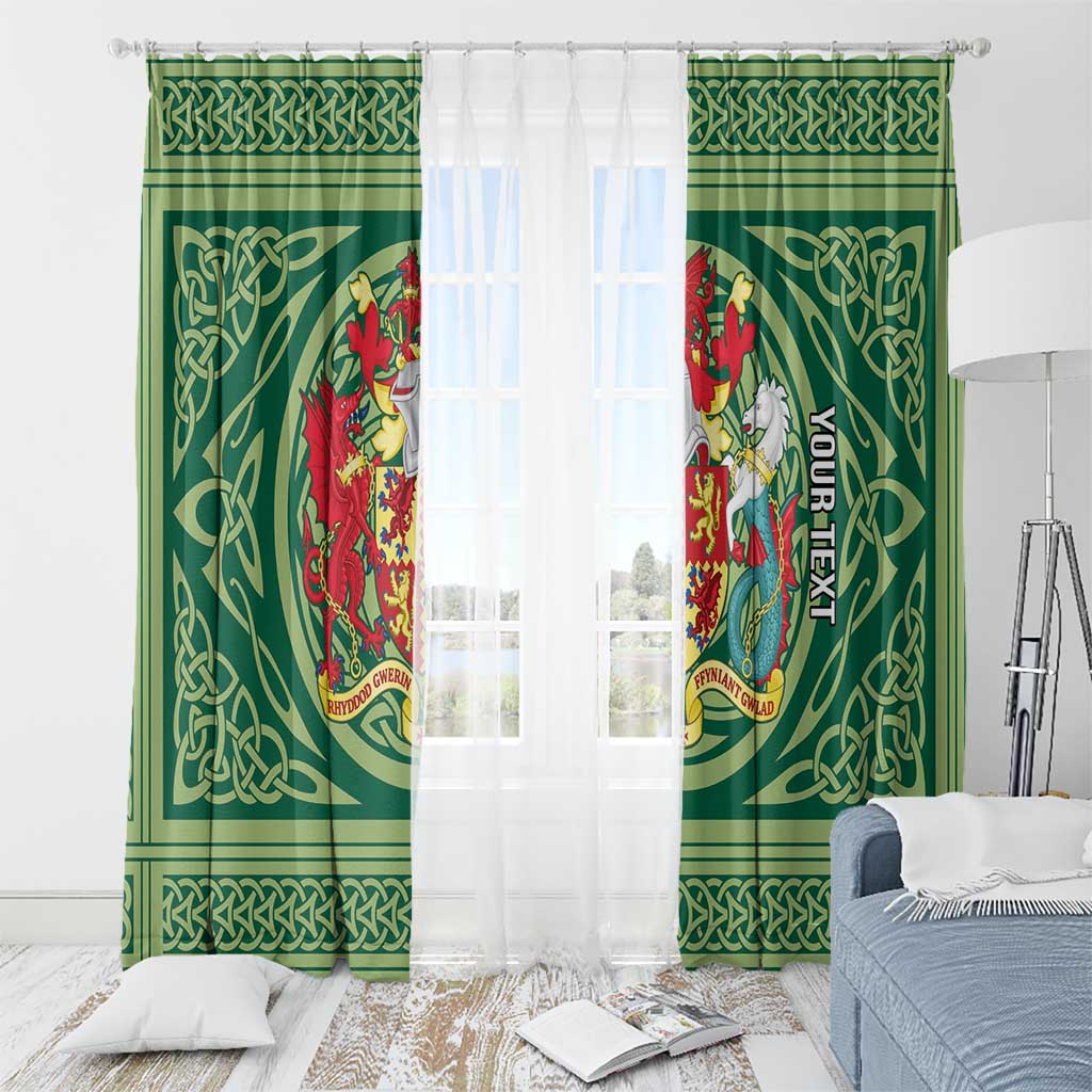 Personalized Carmarthenshire Wales Window Curtain Map and Emblem Celtic Style - Wonder Print Shop