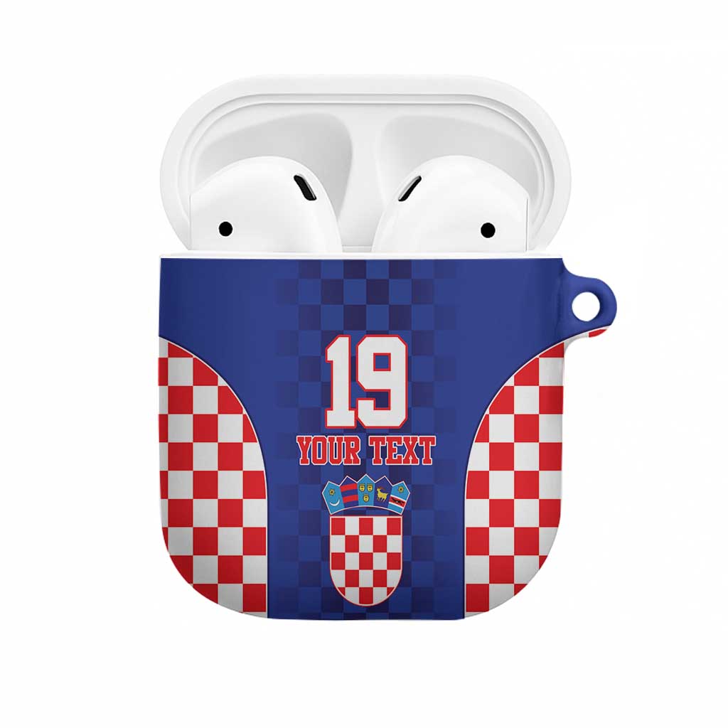 Custom Croatia National Heritage AirPods Case Blue Checkered Croatian Pride - Wonder Print Shop