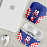 Custom Croatia National Heritage AirPods Case Blue Checkered Croatian Pride - Wonder Print Shop