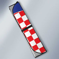 Custom Croatia National Heritage Auto Sun Shade Blue Checkered Croatian Pride - Wonder Print Shop