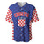 Custom Croatia National Heritage Baseball Jersey Blue Checkered Croatian Pride - Wonder Print Shop