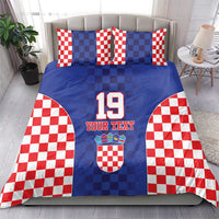 Custom Croatia National Heritage Bedding Set Blue Checkered Croatian Pride - Wonder Print Shop