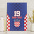 Custom Croatia National Heritage Canvas Wall Art Blue Checkered Croatian Pride - Wonder Print Shop