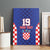 Custom Croatia National Heritage Canvas Wall Art Blue Checkered Croatian Pride - Wonder Print Shop
