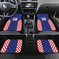 Custom Croatia National Heritage Car Mats Blue Checkered Croatian Pride - Wonder Print Shop