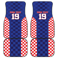 Custom Croatia National Heritage Car Mats Blue Checkered Croatian Pride - Wonder Print Shop
