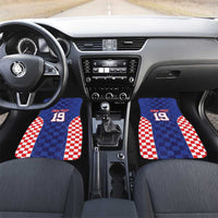 Custom Croatia National Heritage Car Mats Blue Checkered Croatian Pride - Wonder Print Shop