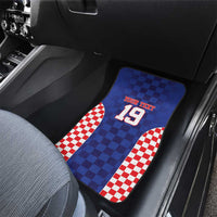 Custom Croatia National Heritage Car Mats Blue Checkered Croatian Pride - Wonder Print Shop