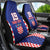 Custom Croatia National Heritage Car Seat Cover Blue Checkered Croatian Pride - Wonder Print Shop