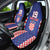 Custom Croatia National Heritage Car Seat Cover Blue Checkered Croatian Pride - Wonder Print Shop