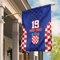 Custom Croatia National Heritage Garden Flag Blue Checkered Croatian Pride - Wonder Print Shop