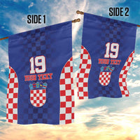 Custom Croatia National Heritage Garden Flag Blue Checkered Croatian Pride - Wonder Print Shop
