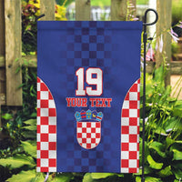 Custom Croatia National Heritage Garden Flag Blue Checkered Croatian Pride - Wonder Print Shop