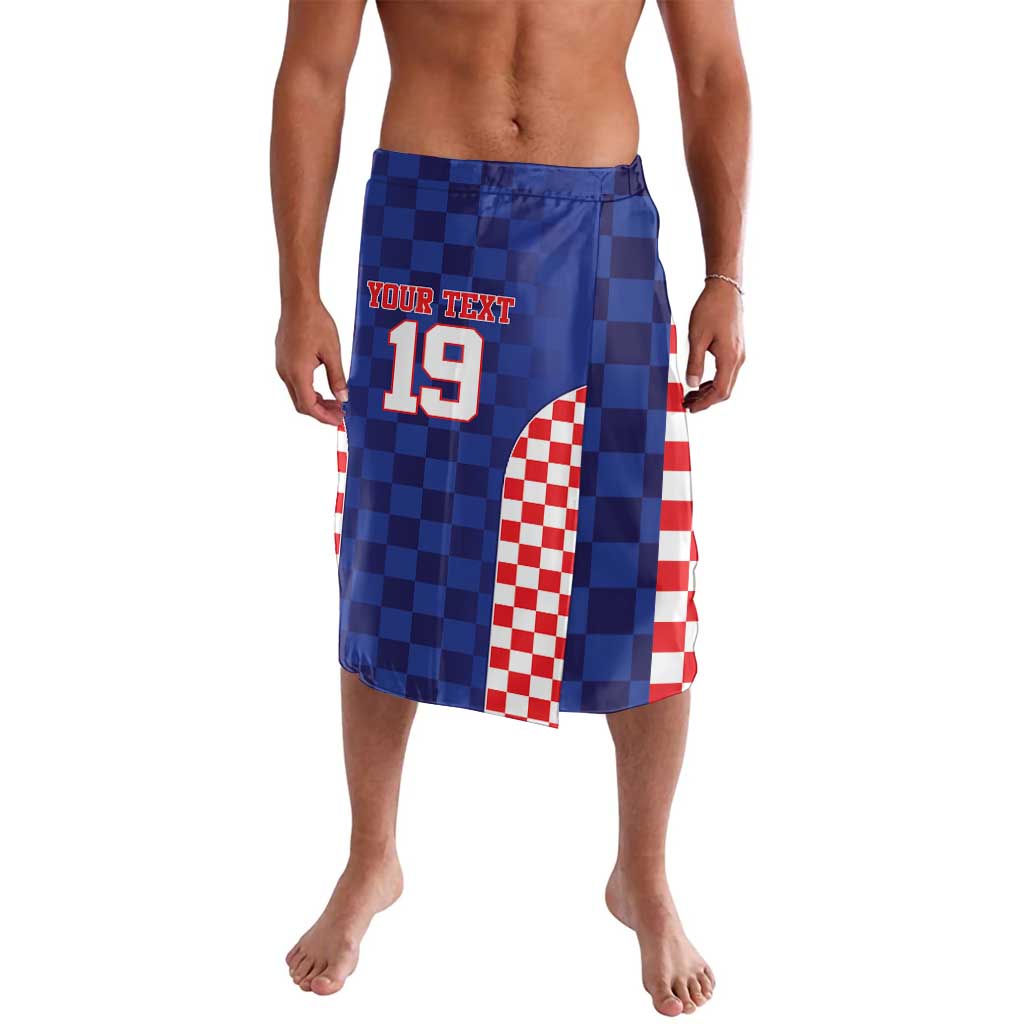 Custom Croatia National Heritage Lavalava Blue Checkered Croatian Pride - Wonder Print Shop